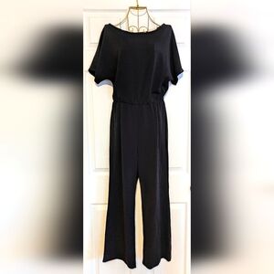 Small BTFBM Solid Black Tee Jumpsuit